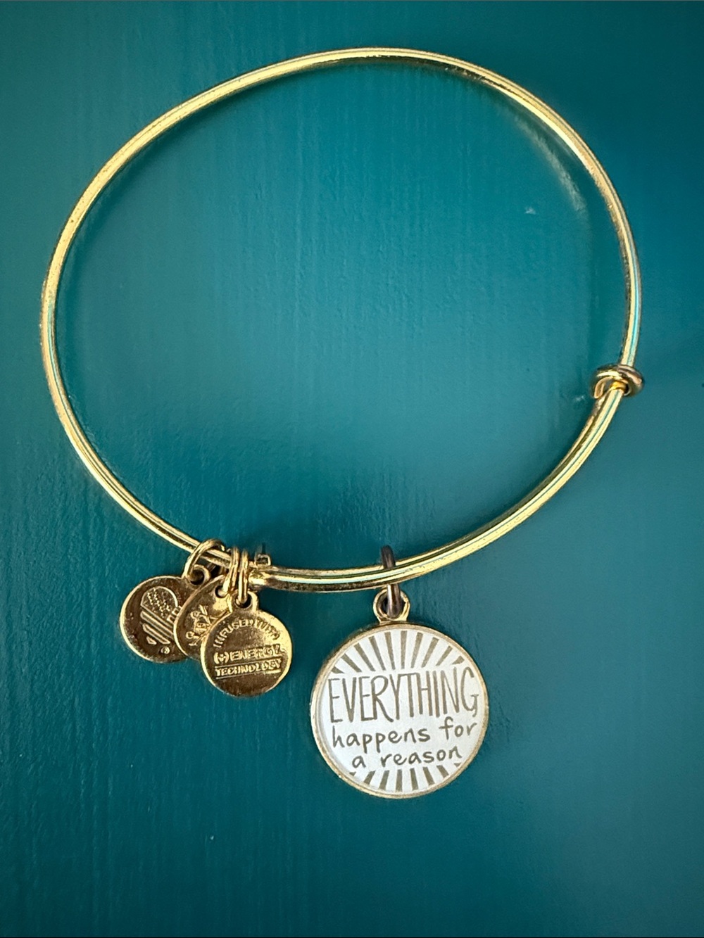 Alex and Ani Gold Tone Multi-Charm Bangle